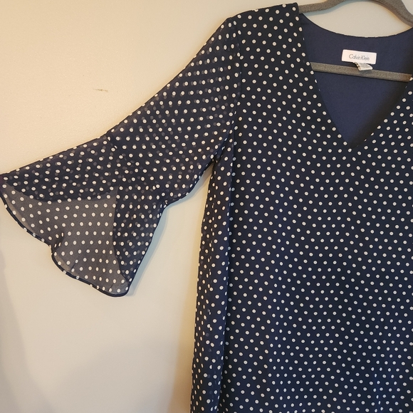 Calvin Klein Polka Dot Blouse - Picture 2 of 7